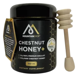 Raw Chestnut Honey + 100% Mumijo Shilajit - 350 gram (MOUNTAINDROP)